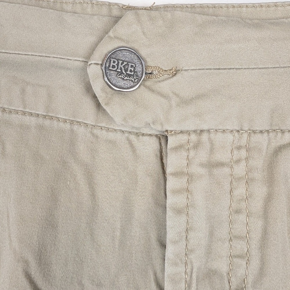 BKE Casuals Serena Khaki Pants Womens 31 Tan Straight Leg Cotton Blend 077370BKR - Picture 4 of 14